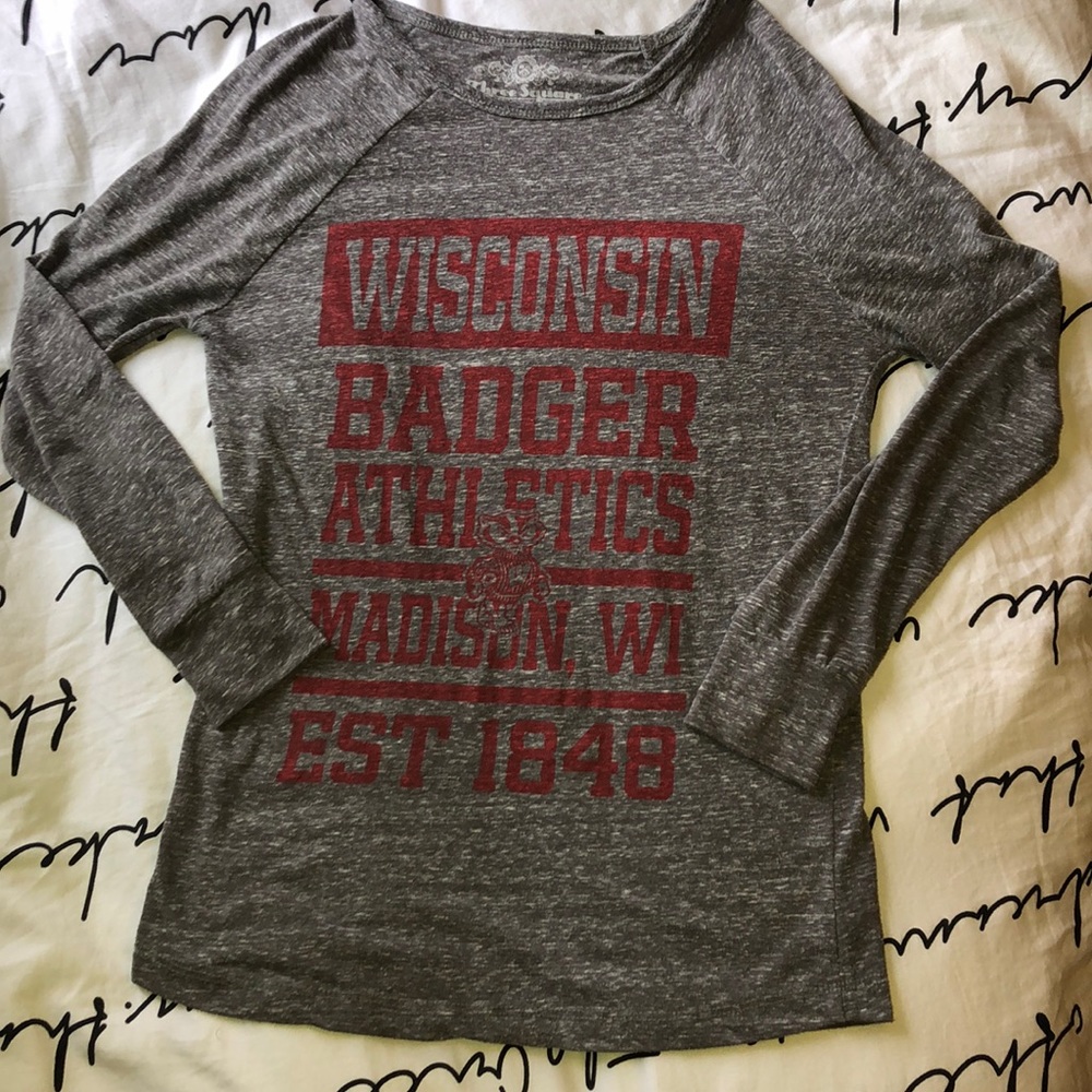 Wisconsin Badger Grey Long Sleeve